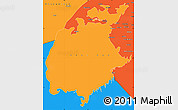 Political Simple Map of Aral Sea