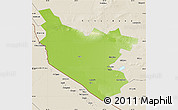 Physical Map of Bukhara, shaded relief outside