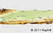 Physical Panoramic Map of Fergana