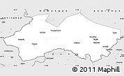 Silver Style Simple Map of Fergana