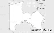 Silver Style Simple Map of Karakalpak