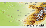 Physical 3D Map of Kashkadarya