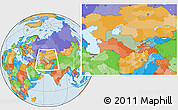Savanna Style Location Map of Uzbekistan, political outside, hill shading