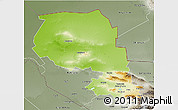 Physical 3D Map of Samarkand, semi-desaturated