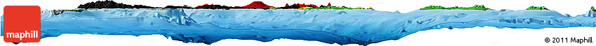 Flag Horizon Map of Vanuatu, satellite outside, bathymetry sea