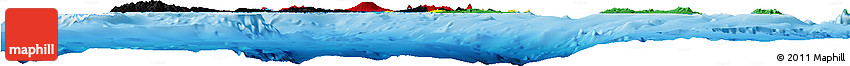 Flag Horizon Map of Vanuatu, single color outside, shaded relief sea Flag Horizon Map of Vanuatu, single color outside, shaded relief sea
