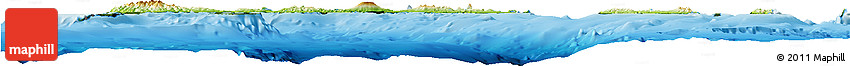 Physical Horizon Map of Vanuatu, darken, land only