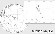 Gray Location Map of Vanuatu, blank outside