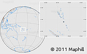 Gray Location Map of Vanuatu, lighten, desaturated