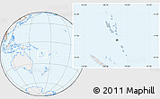 Gray Location Map of Vanuatu, lighten