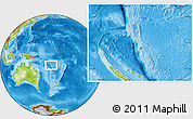 Gray Location Map of Vanuatu, physical outside