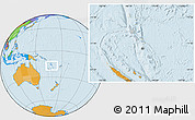 Gray Location Map of Vanuatu, political outside