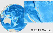 Gray Location Map of Vanuatu, shaded relief outside