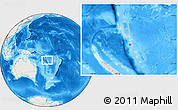 Shaded Relief Location Map of Vanuatu, lighten, land only