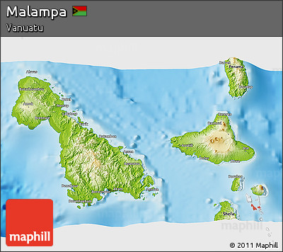Physical 3D Map of Malampa