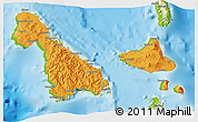 Political 3D Map of Malampa, physical outside