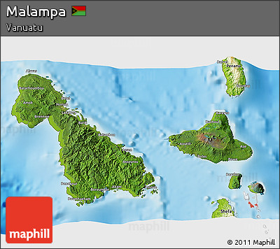 Satellite 3D Map of Malampa, physical outside