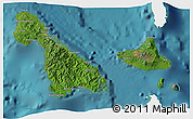 Satellite 3D Map of Malampa, single color outside