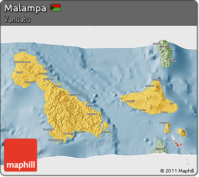 Savanna Style 3D Map of Malampa