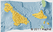 Savanna Style 3D Map of Malampa, single color outside