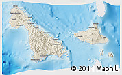 Shaded Relief 3D Map of Malampa, single color outside