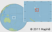 Savanna Style Location Map of Malampa, highlighted country, within the entire country