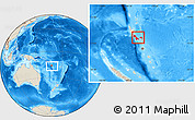 Shaded Relief Location Map of Malampa, within the entire country