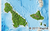 Satellite Map of Malampa, shaded relief outside