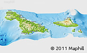 Physical Panoramic Map of Malampa, single color outside