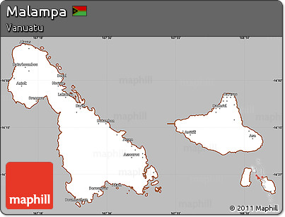 Gray Simple Map of Malampa, cropped outside