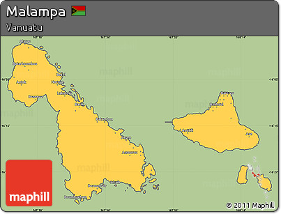 Savanna Style Simple Map of Malampa, cropped outside