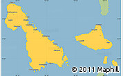 Savanna Style Simple Map of Malampa, single color outside