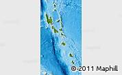 Satellite Map of Vanuatu, political shades outside