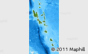 Satellite Map of Vanuatu, single color outside, bathymetry sea