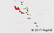 Flag Panoramic Map of Vanuatu, flag rotated