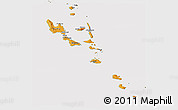 Political Shades Panoramic Map of Vanuatu, cropped outside