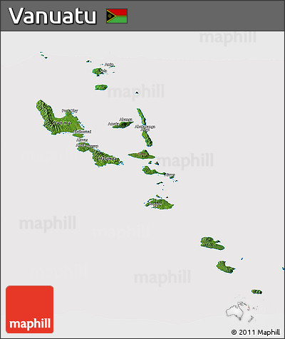 Satellite Panoramic Map of Vanuatu, cropped outside