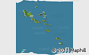 Satellite Panoramic Map of Vanuatu, lighten, desaturated, land only