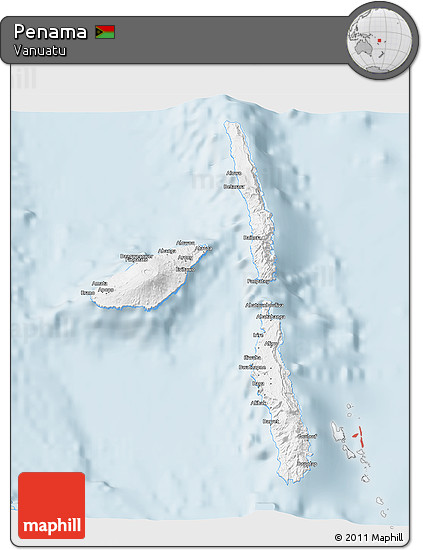 Classic Style 3D Map of Penama