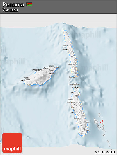 Gray 3D Map of Penama
