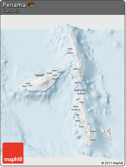 Gray 3D Map of Penama