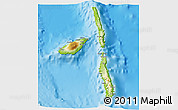 Physical 3D Map of Penama, single color outside