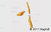 Political 3D Map of Penama, cropped outside