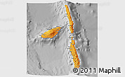 Political 3D Map of Penama, desaturated