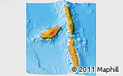Political 3D Map of Penama, physical outside