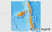 Political 3D Map of Penama, shaded relief outside