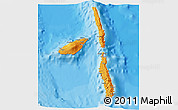Political 3D Map of Penama, single color outside