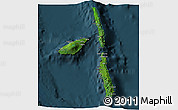 Satellite 3D Map of Penama, darken