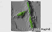 Satellite 3D Map of Penama, desaturated