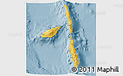 Savanna Style 3D Map of Penama, single color outside